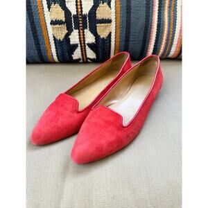 Talbots Coral Suede Flat Loafers Pointed Toe Women’s Size 9